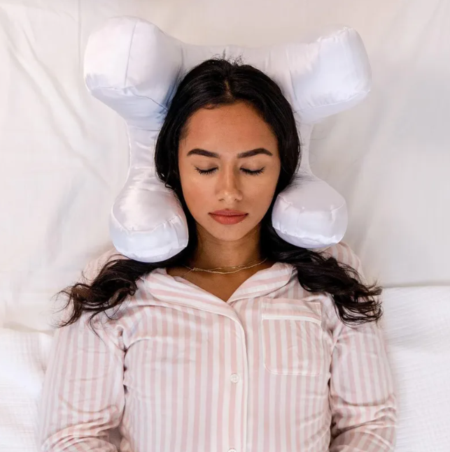 Anti-Wrinkle Beauty Pillow with Cotton Filling - Free Size