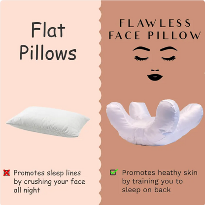Anti-Wrinkle Beauty Pillow with Cotton Filling - Free Size