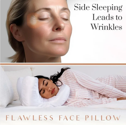 Anti-Wrinkle Beauty Pillow with Cotton Filling - Free Size